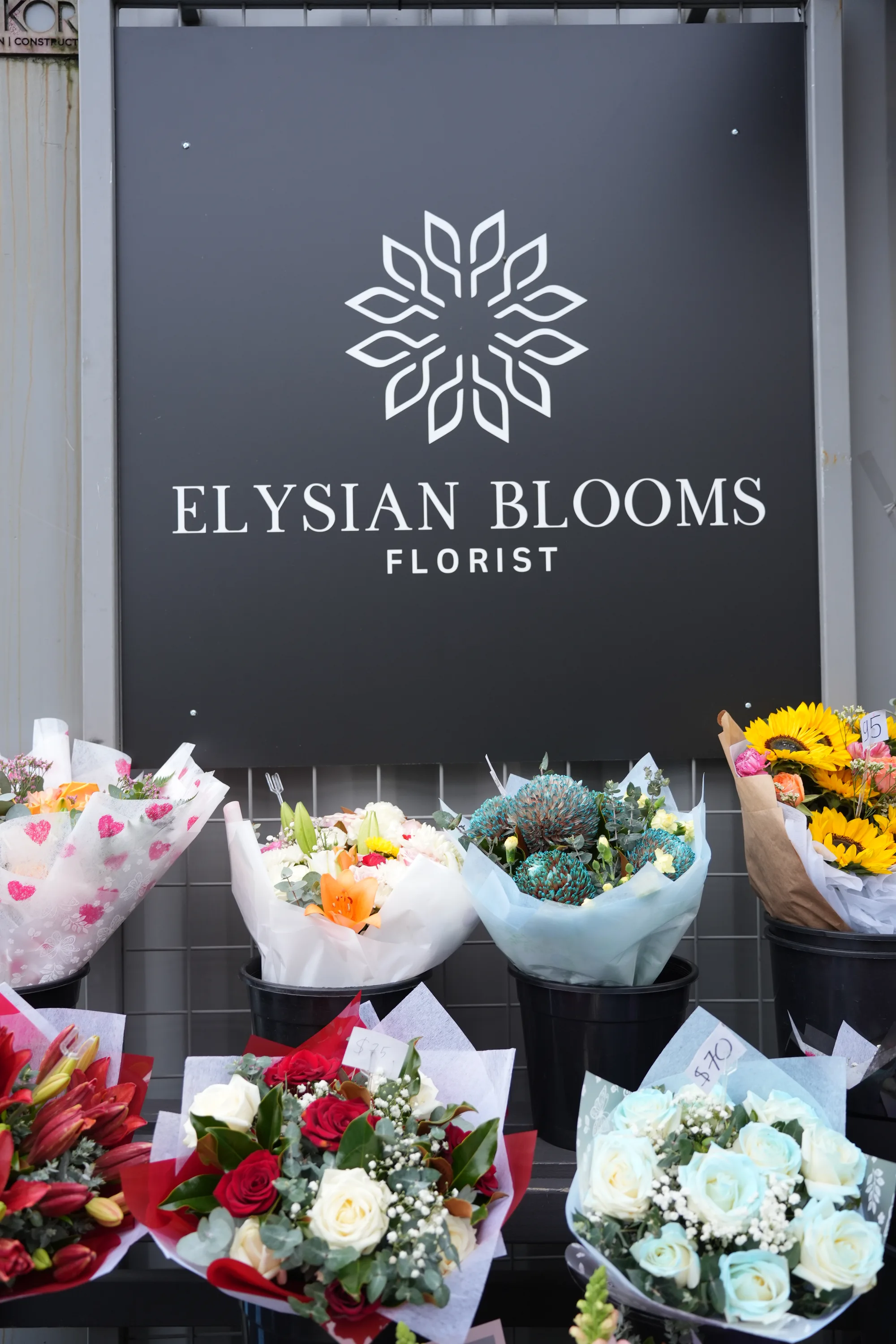 Elysian Blooms Florist shopfront at Maribyrnong