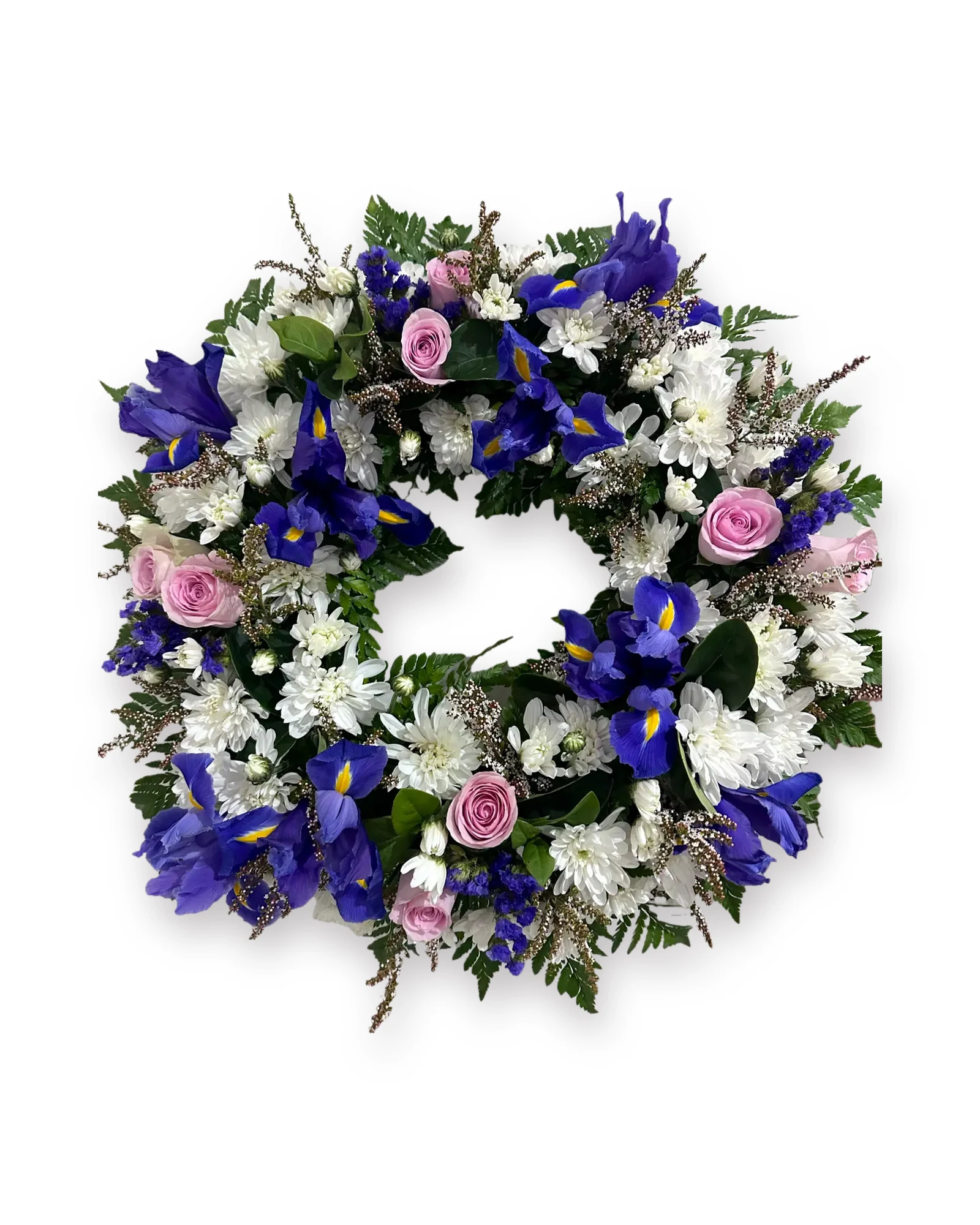 Iris & Rose Wreath