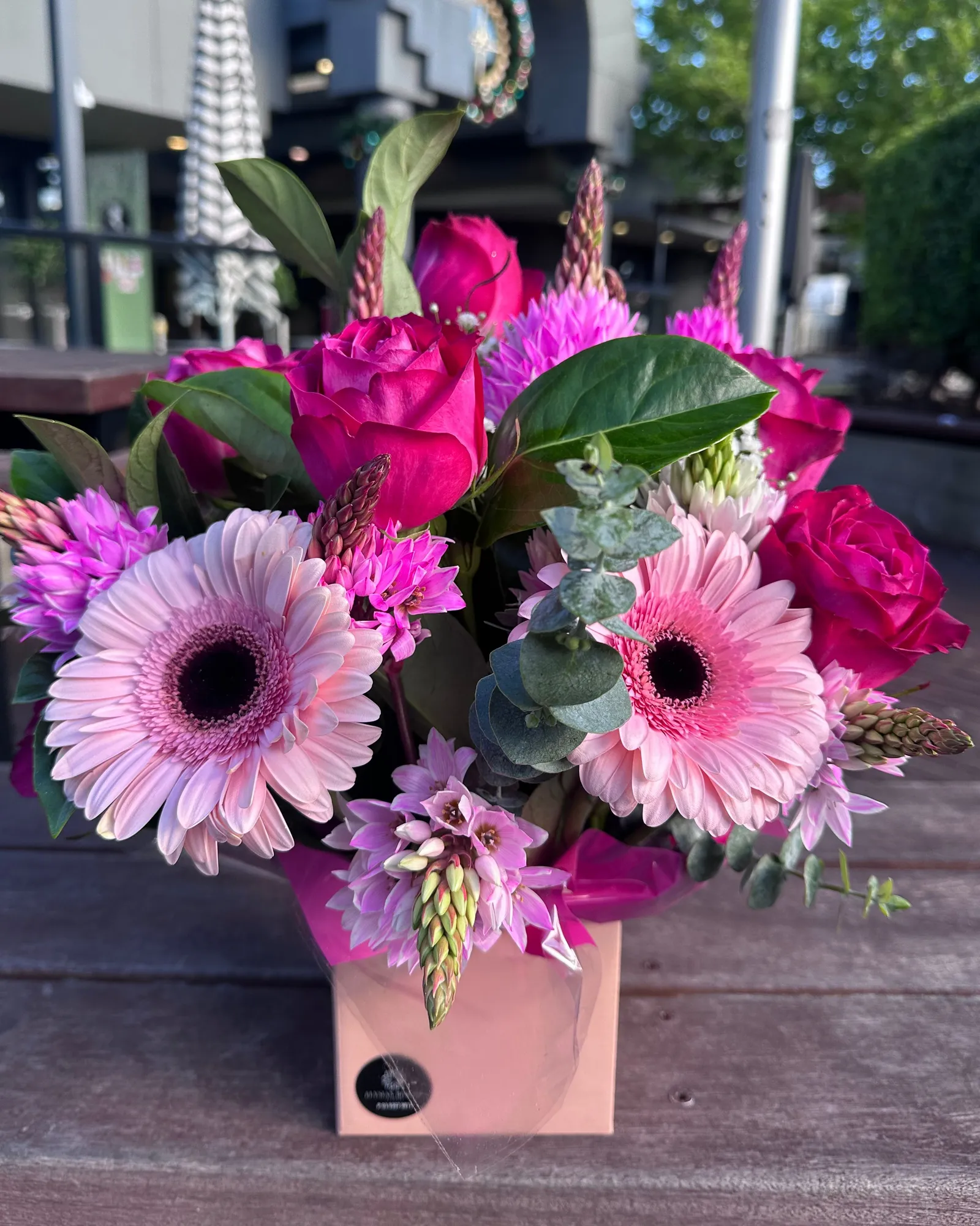 Pink Gerbera & Rose Box