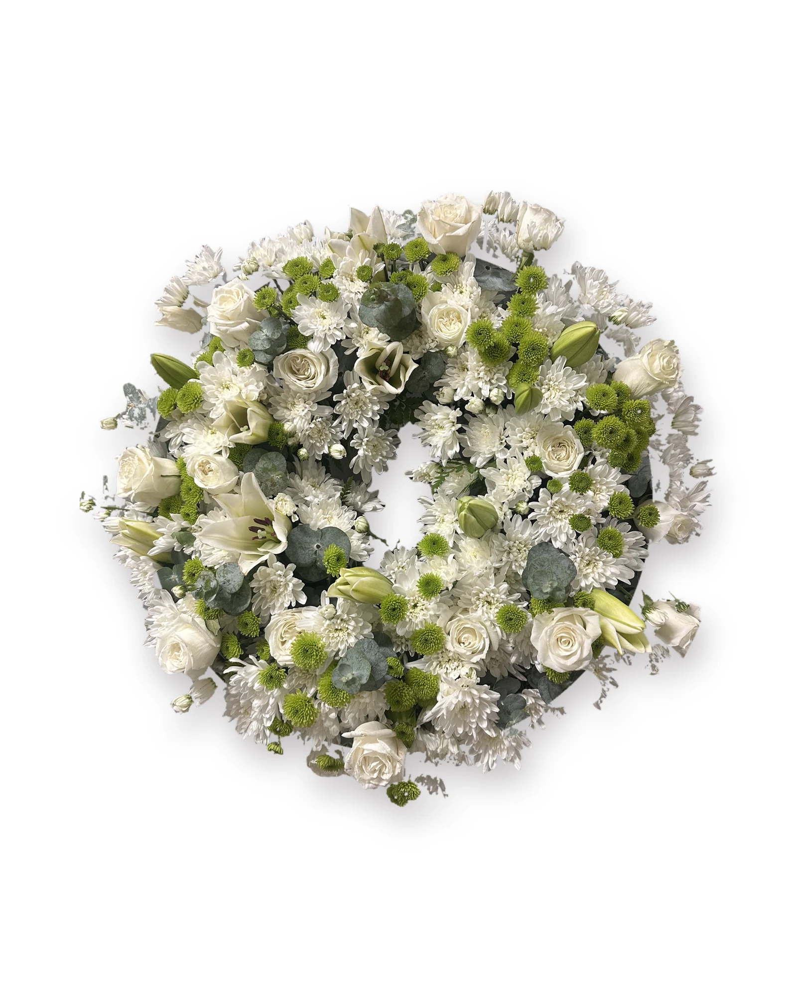 White & Green Wreath